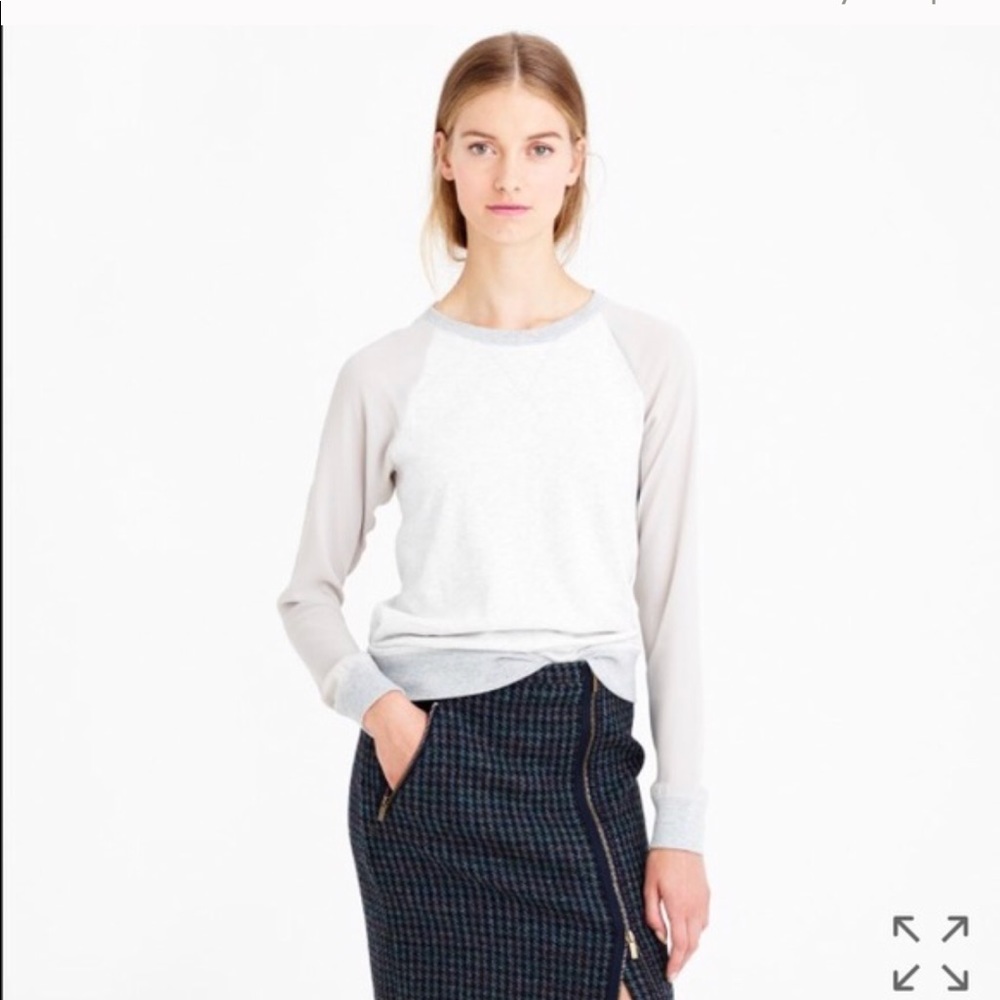 Jcrew sweatshirt with sheer sleeves
